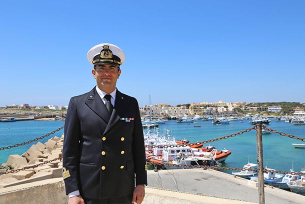 Guiseppe Cannarile oversees the search-and-rescue operations off the shores of Lampedusa Island in southern Italy.  UNHCR/Francesco Malavolta