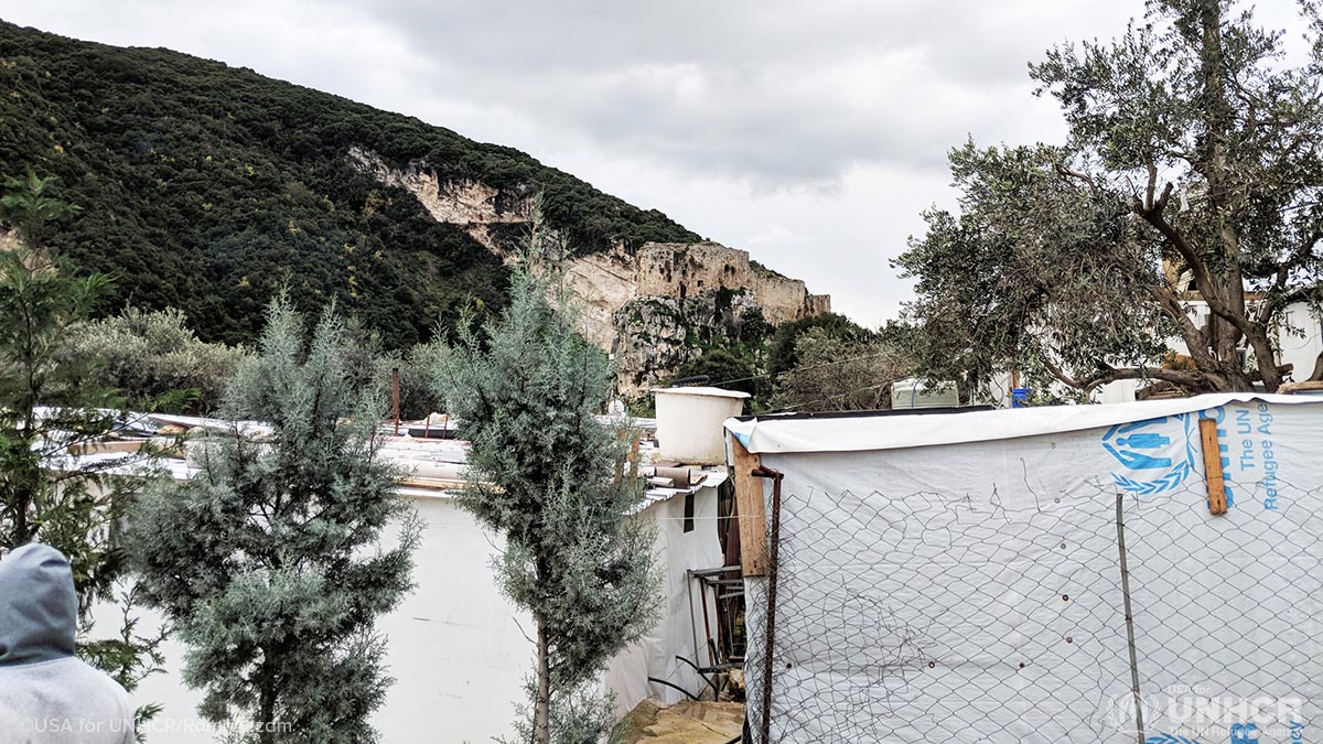 An informal refugee settlement in Lebanon.