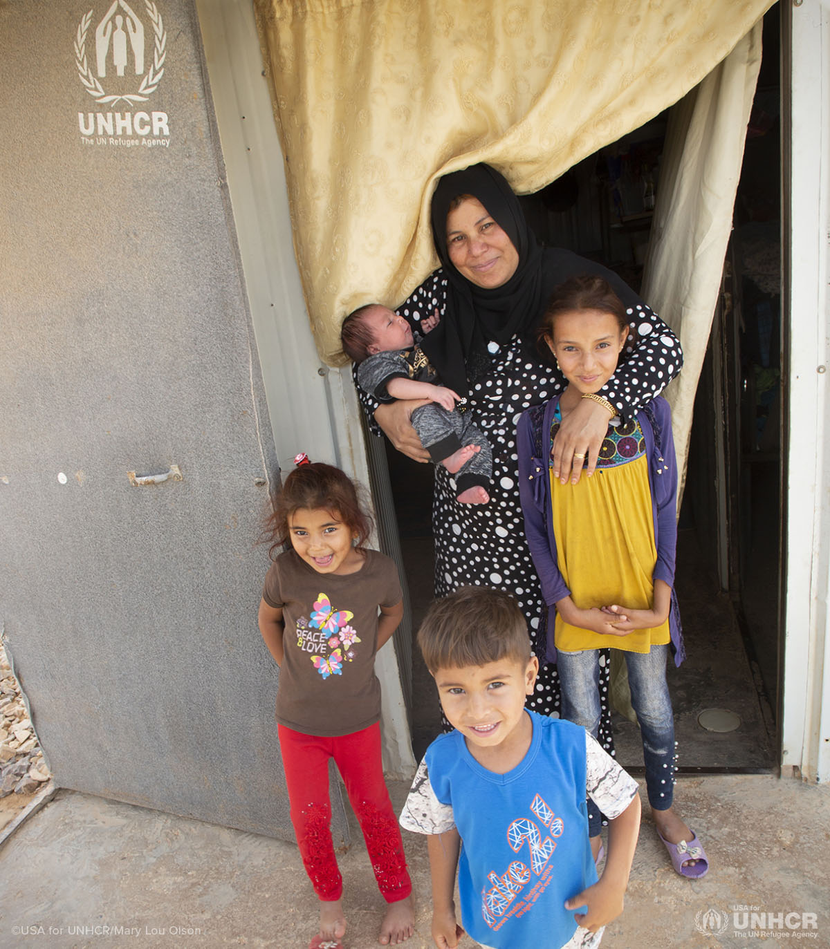 Eid and Um Jihan and their four children live in village 6 of Azraq camp.