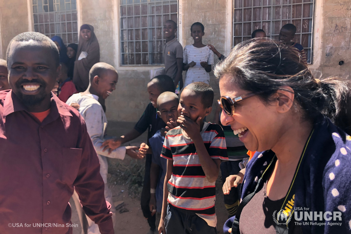 Yasin Causer at school in Ethiopia