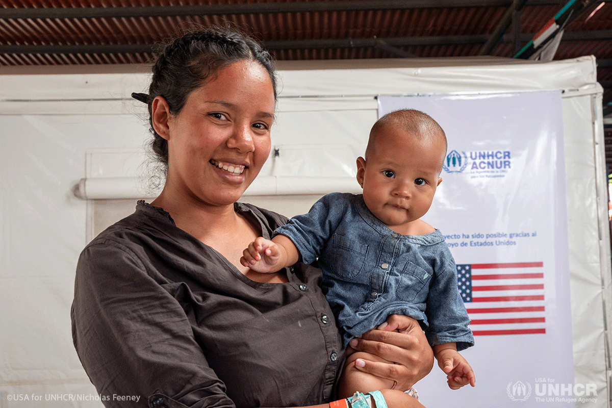 Daniela* and her 5-month-old daughter Maria.