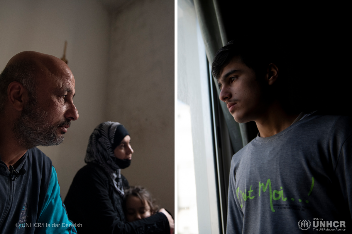 Syrian mother Hala and her husband and two children