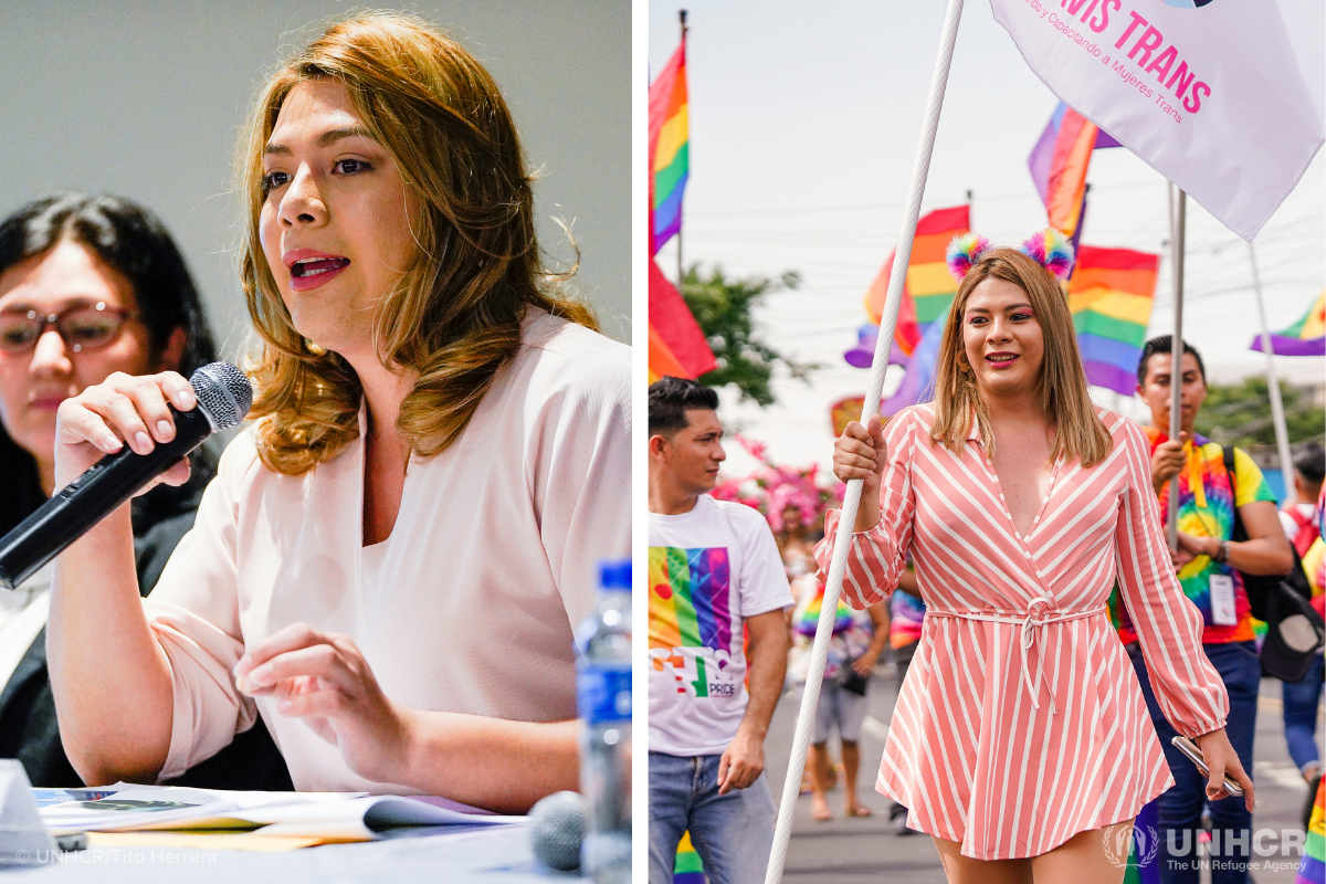 Bianka Rodríguez advocating and marching