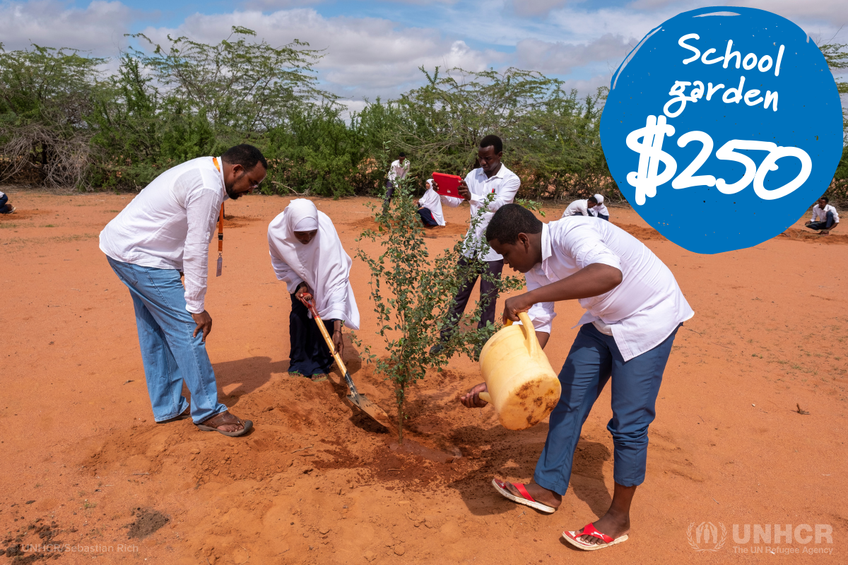 school garden for refugees