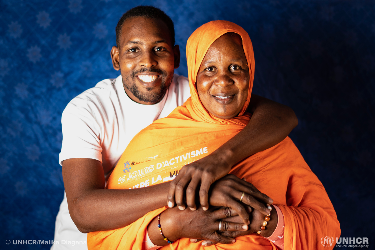 portrait of zeinabou and her son