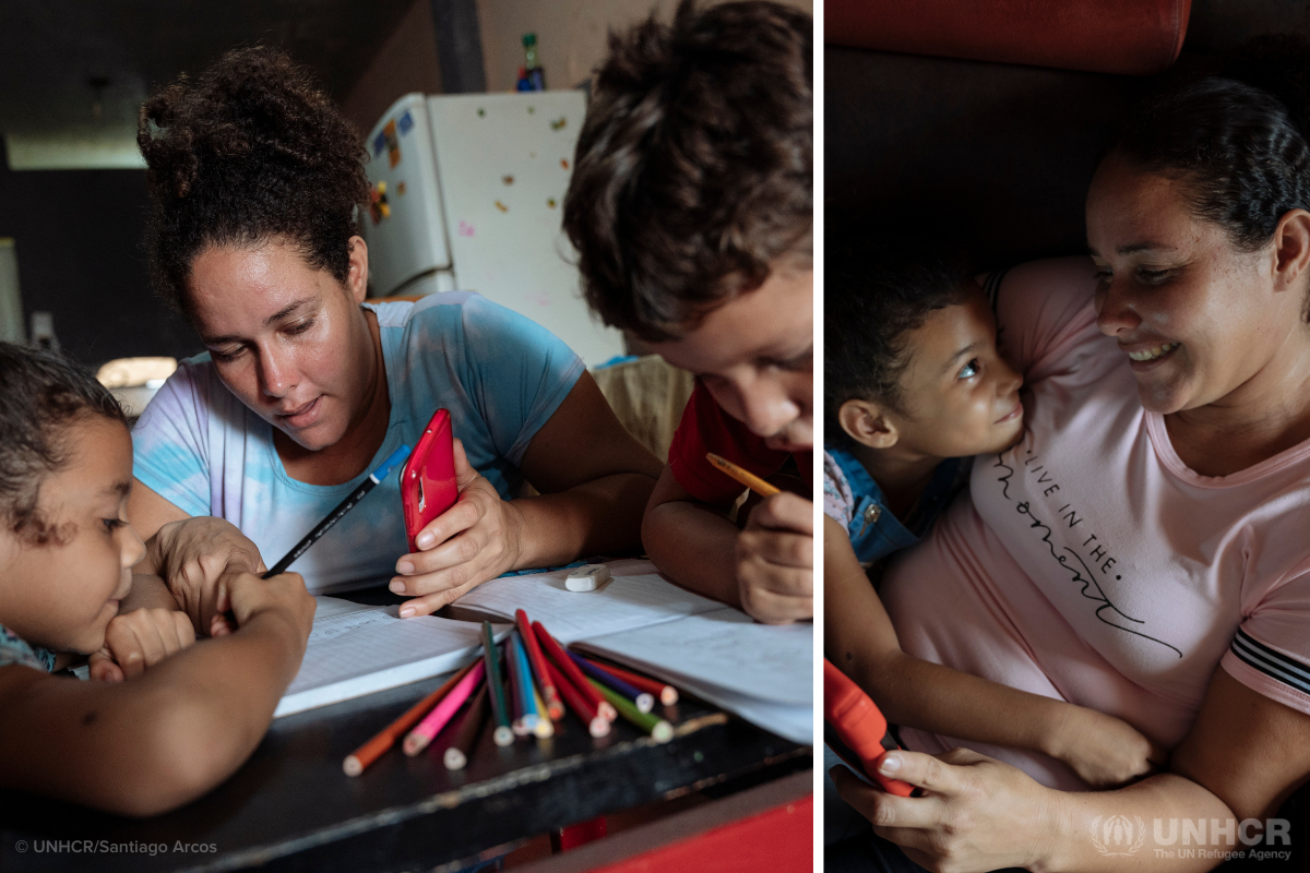 Venezuelan mother Desiree and her children