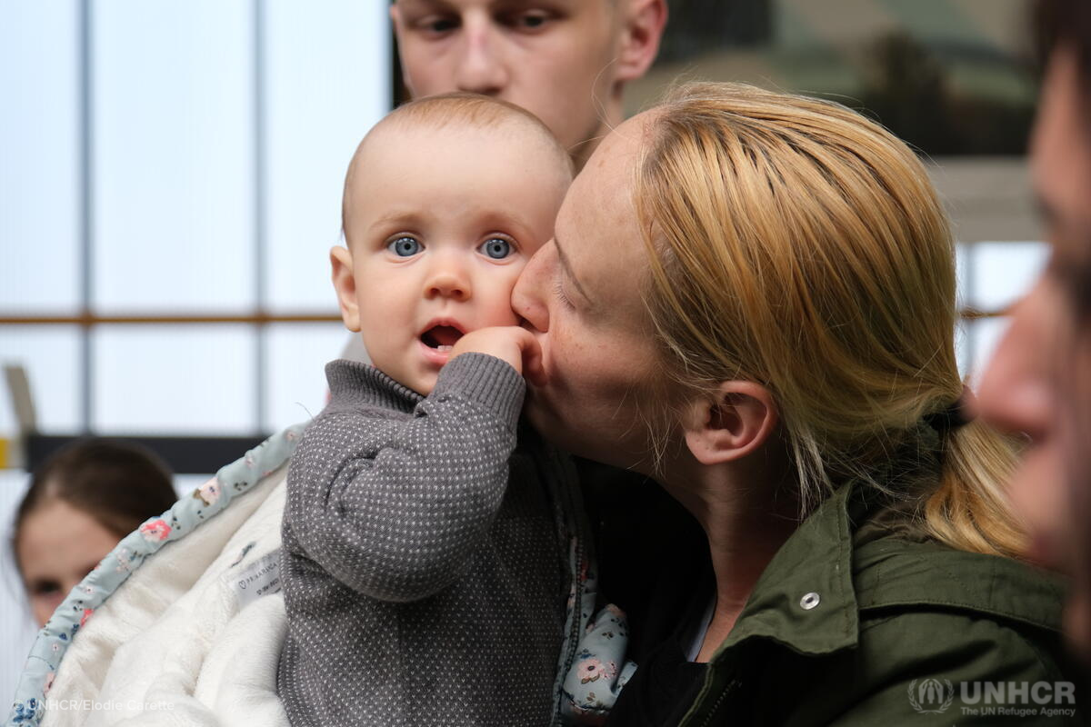 Mother and baby from Ukraine