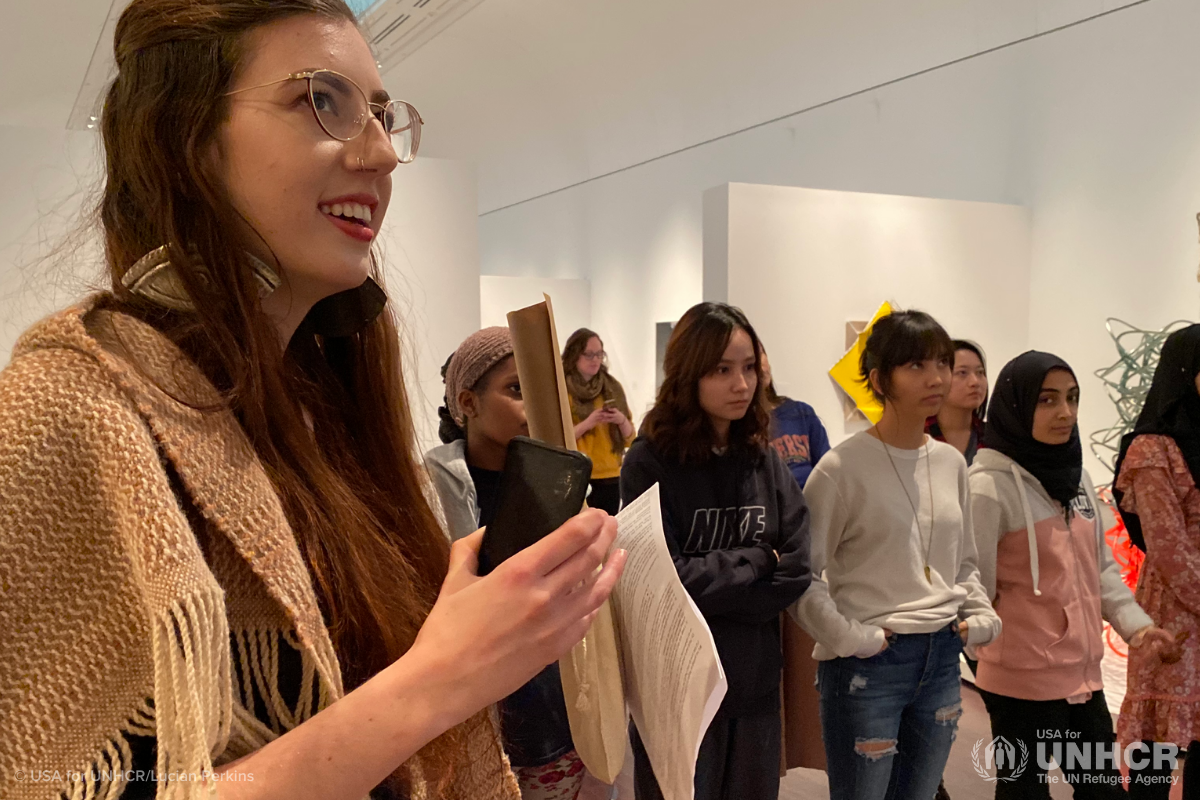 GirlForward group at museum