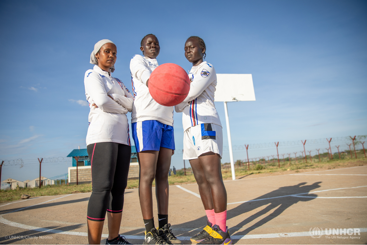 Saido, Doris and Nyagwa in Kakuma refugee camp