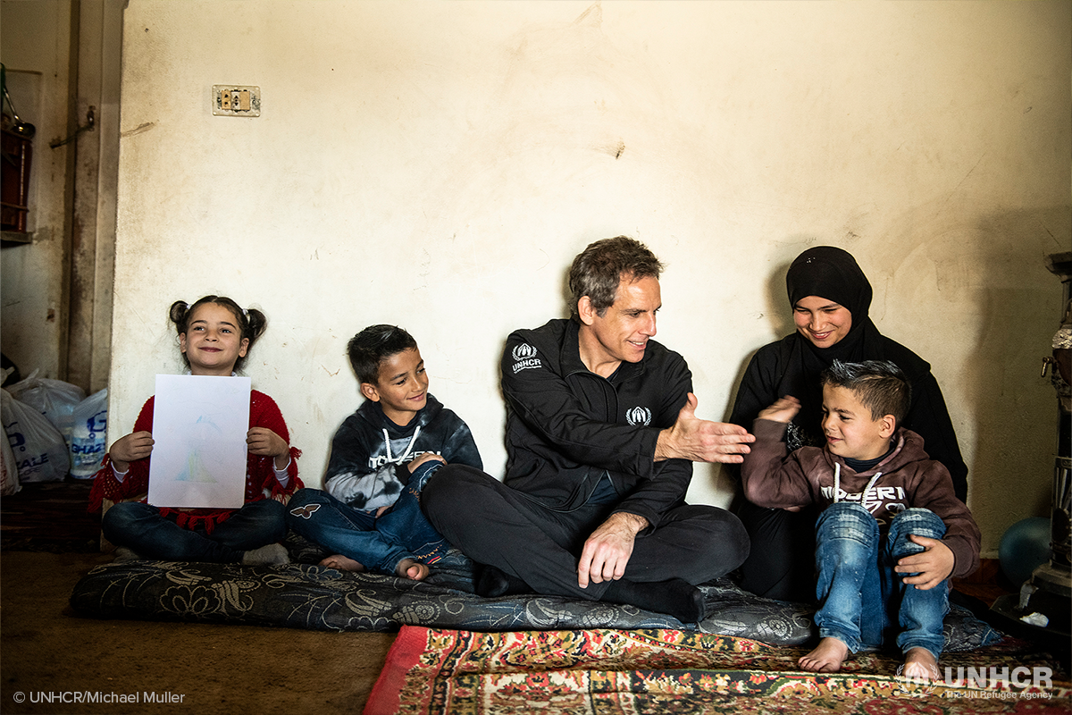 ben stiller giving yazan a high five