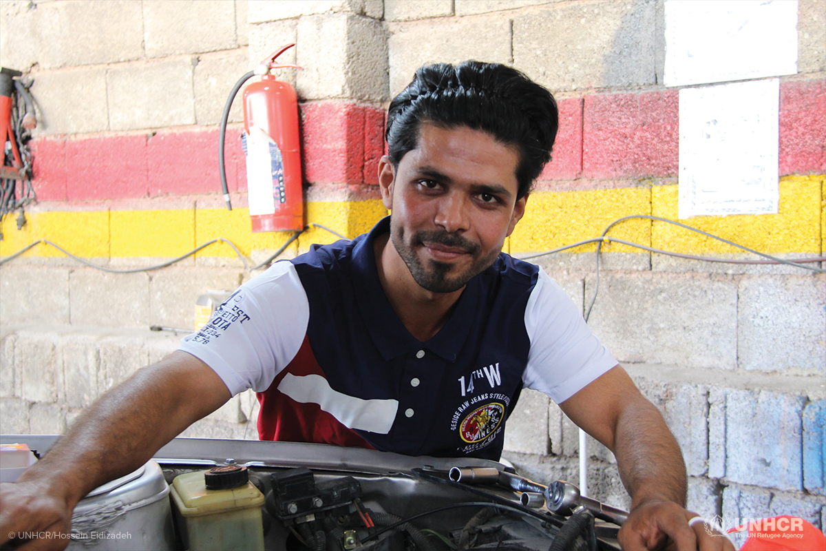 abbas working on a car