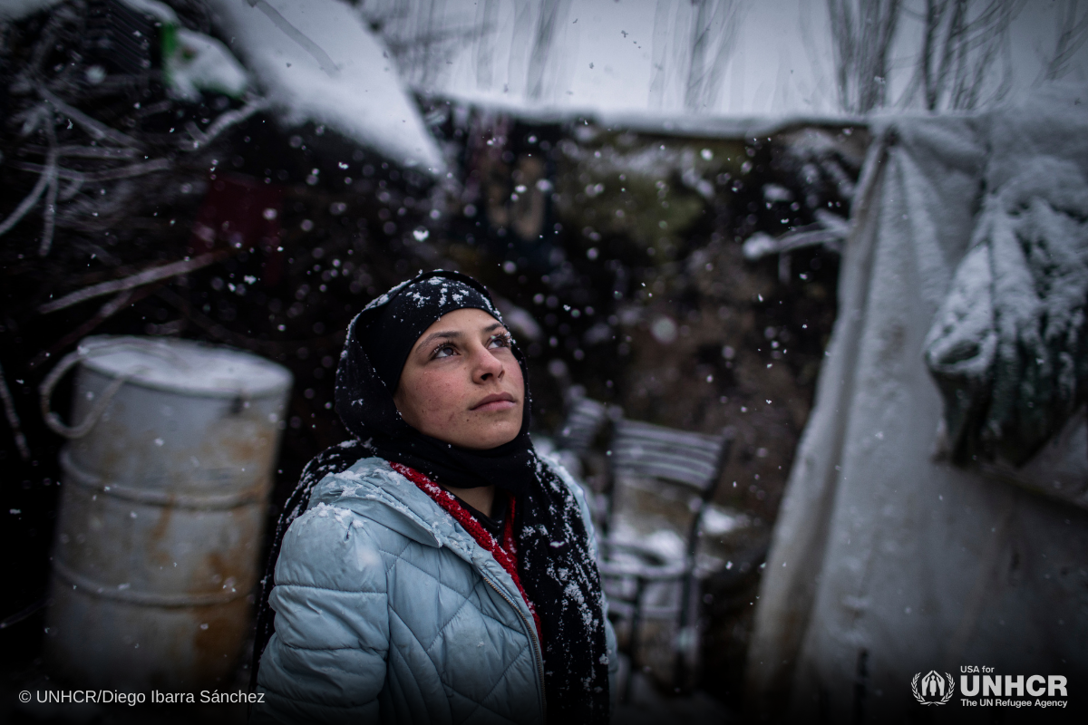 Siba Issa El Ali, a 10 years old Syrian refugee girl at her house in an informal settlement camp in Beqaa Valley, Lebanon